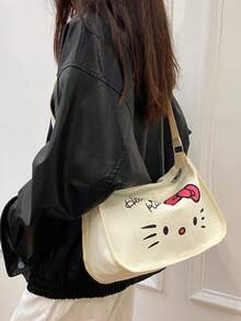 SANRIO 印花帆布包 新款多功能斜挎饺子包 时尚通勤单肩包 女士 - 彩色 - 查看 2