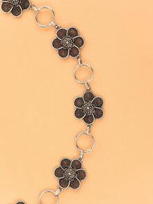 花瓣与精致链条，纤细腰身，散发温柔气息 - 銀色花 - 查看 5