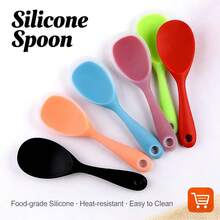 1个不粘硅胶饭勺，适用于电饭煲，厨房用具 - 查看 1