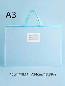 1个加厚A2/A3/A4文件袋，透明网眼设计，两种款式网眼拉链袋，适合存放学生试卷和美术用品 - 彩色 - 查看 12