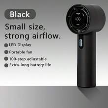 便攜式手持風扇 | 13,000 RPM 超高速快冷，100段強風模式，1800mAh – 適用於戶外/辦公室/居家，夏季必備與節日禮物，露營/辦公室即時降溫 | 熱浪終結者，配備可充電電池，大風量舒緩酷熱，超長續航力，適用於居家/學習/辦公室/家務/戶外/海灘 - 多色 - 查看 9