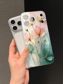 花朵图案 1 件装 时尚花卉透明软壳保护手机壳，适用于三星 Galaxy S26ULTRA、S25ULTRA、S24ULTRA、A17、A16、A56、A37、A06、A16、荣耀 400、500Pro、A3、A5、13C、14C、15C、17ProMax、16ProMax、15ProMax、14、13、12、11 等型号。 - 無色 - 查看 5