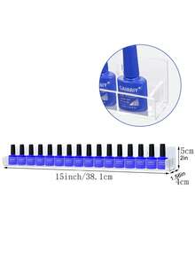 15英寸6层透明亚克力指甲油架，可容纳66-90瓶，多用途亚克力悬浮式收纳架 - 無色 - 查看 9
