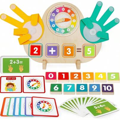 Juguetes De Conteo Dedos,Actividades Educativas Preescolares Montessori,Juguetes Para Contar Y MatemáTicas, Juegos De MatemáTicas Para NiñAs Y NiñOs De 3 AñOs