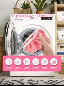 可重复使用的拖把垫,干湿两用平板拖把套,可水洗,适用于硬木地板清洁:高吸水性,干湿两用,适用于大多数平板拖把,不含拖把头,高效地板清洁工具 | 适用于多种表面 | 高吸水性材料 - A - 查看 11