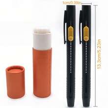 2pcs Pen Holder + 20pcs Refill Disappearing Marking Chalk, New Retractable Invisible Marking Pen, High Temperature Vanishing Marking Powder For Clothing Sewing, Refillable Wax Chalk Pencil - [Retractable Invisible Pen] 2 Pens + 20 Refills - View 7