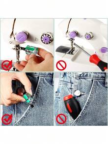 EDCUEBE7 6pcs Sewing Machine Cleaning Tool Kit, Includes Metal Tweezers, Double-Headed Brush, Screwdriver - Screwdriver Cleaning Brush - View 3