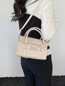 2026 New Fashion Elegant Small Square Handbag, Minimalist Versatile Shoulder/Crossbody Bag For Women - White - View 3