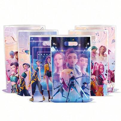 Bộ 10 túi quà tặng tái sử dụng chủ đề nhóm nhạc nữ K-POP - Túi tote hai mặt với thiết kế nhân vật nghệ thuật sống động, đồ sưu tầm dành cho người hâm mộ, túi nhựa bền chắc, thích hợp để đóng gói quà tặng, quà lưu niệm tiệc tùng, đựng đồ hàng ngày và đồ dùng sự kiện, phụ kiện thời trang, hoàn hảo cho người hâm mộ nhóm nhạc nữ K-POP, người yêu thích quà tặng, người lên kế hoạch tiệc tùng và những người yêu thích phong cách sống.
