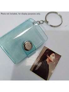 1 Album ảnh mini trong suốt có đèn flash, đựng được 20 ảnh, kèm móc khóa và túi đựng ảnh 2.5cm, album ảnh ID di động đơn giản và thanh lịch dành cho học sinh. - nhiều màu - Xem 8