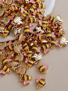 10/20/50/100/500pcs Alloy Oil Drop Small Yellow Duck Animal Pendant DIY Cartoon Cute Pet Earrings Necklace Bracelet Earrings Jewelry Making Keychain Accessories - Multicolor - View 15