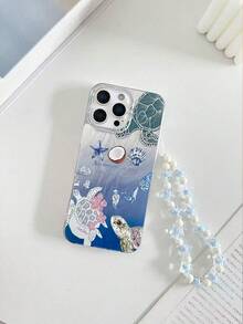 海龟彩绘新款大孔羽毛雪纺IMD渐变PC+TPU一体式亮面喷漆防摔手机壳，附赠串珠手链配件，兼容 17 Pro/17 Air/17/17 Pro Max/16/11/16 Pro/16 Plus/16 Pro Max/16 e/15 Pro Max/13/14/12/XS/XR/7G/8P，兼容三星Galaxy 11/12 Pro/12/12 X/13 Pro/14 Pro/15 Pro，兼容10/9/Note9/12c/Note11 Pro/Note8 Pro - 彩色 - 查看 6