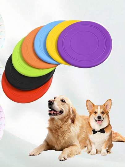 Silicone Flying Disc For Dogs, Levitating Disc For Dog Reaction Training & Outdoor Activities, Suitable For Small-Medium Breeds