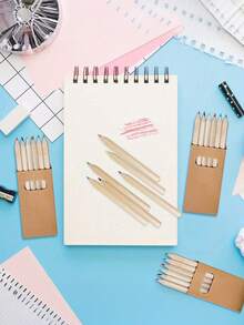 Bộ bút chì màu mini 10/8/4/2 hộp, 6 chiếc mỗi hộp, bút chì ngắn 3,5 inch, 6 màu khác nhau mỗi hộp, đã được gọt sẵn, bằng gỗ, thích hợp cho gia đình, tiệc sinh nhật, trường học, giáo viên, mỹ thuật, thủ công, học tập, vẽ, lớp học, dụng cụ nghệ thuật - Nhiều màu - Xem 8