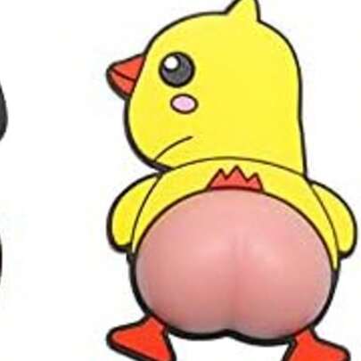 2pcs/Set Car Bumper Anti-Collision Stickers, Made Of Soft Silicone PVC Material, With Funny 3D Cartoon Butt Design (Dog/Duck/Pig), Waterproof And Scratch-Resistant, Suitable For Any Car