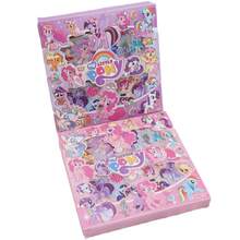 Hasbro 100张/盒 小马宝莉卡通可爱贴纸套装，创意贴纸盒，适用于剪贴簿 - 彩色 - 查看 7