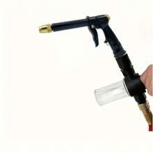 金属洗车水枪，喷嘴，适配器，超强压力清洗地面喷头，家用增压冲洗，可连接自来水，全金属高压洗车水枪，4英寸PVC水管接头 - 查看 8