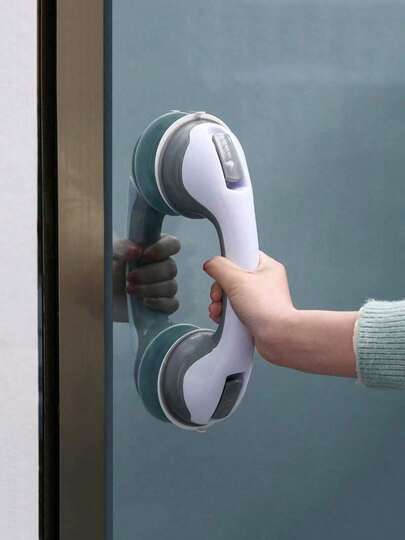 1pc Easy-Install Safety Shower Handle With Suction Cup - Durable, Non-Slip Bathroom Support Bar For Elderly & Disabled - Versatile Use In Shower, Bathtub, Or Next To Toilet