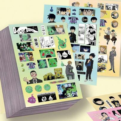 Mob Psycho 100 Anime Sticker Decals, Combination Of Campus And Superpowers, Waterproof Sticker Material For Phone Case Decoration