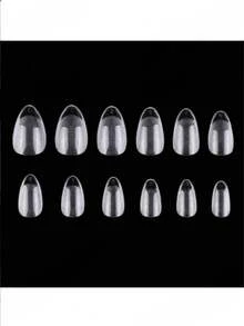 240片哑光透明亚克力美甲贴片，XXS短款假指甲，适用于美甲延长和DIY美甲 - 彩色 - 查看 2