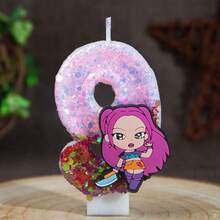 1件/套 巫师米拉生日蜡烛数字蛋糕派对节日用品 数字蜡烛 0-9 - 彩色 - 查看 11