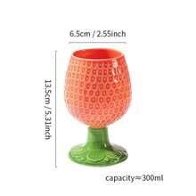 Strawberry Shaped Underglaze Ceramic Red Wine Glass, Bar, Festival Celebration Dining Tableware - View 14