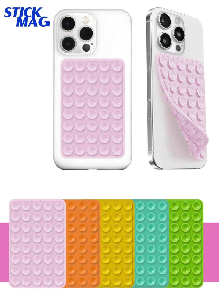 80个双面胶手机吸盘，吸力超强，稳定性好。可重复使用，适用于光滑表面（如瓷砖、玻璃、墙壁等）。