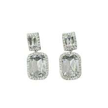 时尚闪亮水晶项链耳环套装，新娘婚礼派对项链耳环配饰 - 彩色 - 查看 6