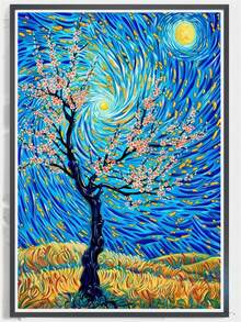 1 Set Floral Diamond Painting Kit - Full Drill Round Canvas Art, DIY Craft, Suitable For Home Decor And Holiday Gifts - round diamond - View 2