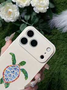 1个哑光米色TPU防震彩绘海龟图案手机壳，适用于 15 Pro Max/16 Pro Max/17 Pro Max - 彩色 - 查看 3