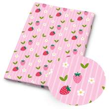 1 tấm vải chần bông in hình dâu tây - Kích thước 59 x 19,68 inch (150 x 50 cm) - Vải polyester cắt sẵn với họa tiết dâu tây màu hồng pastel - Thích hợp cho may vá DIY, làm sổ lưu niệm, khăn trải bàn và các sản phẩm thủ công. - quả dâu - Xem 10