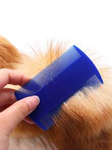 4pcs Stainless Steel Flea & Lice Comb, Double-Sided Professional Pet Tear Stain Remover, Suitable For Small, Medium And Large Pets Hair Grooming - View 6