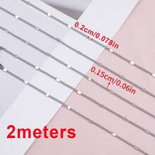 2m Gold Stainless Steel Chain With Cross, Lip, Sequin, Heart Beads, Suitable For DIY Jewelry Making Necklace, Bracelet, Accessories - 2 Meters - View 17