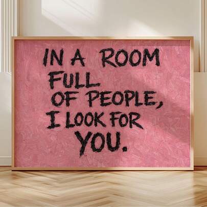 1 Pieza de arte de pared con lema en inglés, estilo vintage retro, romántico y reconfortante, decoración de pared para sala de estar, dormitorio, entrada, con un sentido artístico único, tema de confesión del Día de San Valentín