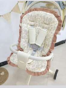 1pc Baby Stroller Pad, Soft Breathable Cushion, Reversible Cotton Stroller Mat - Multicolor - View 13