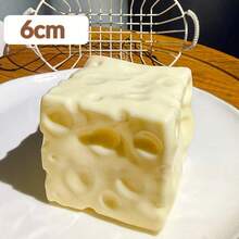 1个2026新款奶酪捏捏乐玩具，椰子油手工可塑形软萌玩具，生日、惊喜、节日、情侣、圣诞节、游戏玩家、减压的理想礼物 - 彩色 - 查看 10