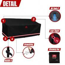 Funda para sofá de Turtle Life EVO Negro 104x40x35in - Negro - Ver 4