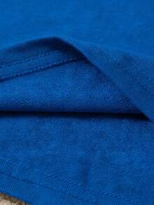 Women's Plus Size Cotton T-Shirt, Beautiful Disaster Graphic Print, Vintage Bull Skull & Rose Design, Casual Loose Fit Tee, Short Sleeve Round Neck Top, Sizes M-5XL, Soft Comfortable Cotton Fabric, Fashionable Western Style Shirt For Daily Wear - 藍色 - 查看 5