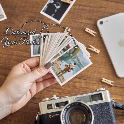 Customized Mini Photo Printing, Instant Imaging Style Souvenir, Anniversary Birthday Gift For Him, Family Photo Gift, Personalized Valentine's Day Card, Wedding Season Memorial Photo, Photo Printing
