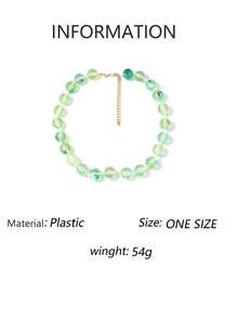 1 chiếc vòng cổ đính hạt pha lê thắt nút, phong cách tối giản, thời trang, tươi trẻ, đa năng dành cho nữ. - vòng cổ đính cườm - Xem 11