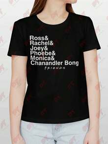 Friends Chanandler TV Show T-Shirt - Black - View 1