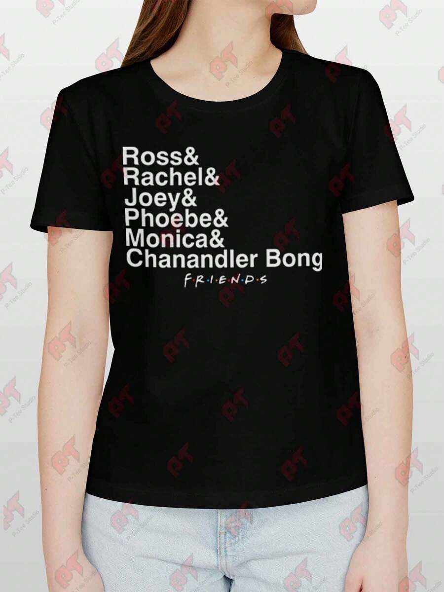Friends Chanandler TV Show T-Shirt - Black - View 1