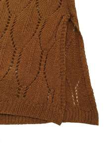 优雅女士春夏时尚日常休闲周末度假纯色针织镂空连衣裙女士V领针织连衣裙女士白色春夏长裙黄色沙滩裙简约返校夏季女士套装女士情人节长款派对连衣裙 - 焦糖 - 查看 10