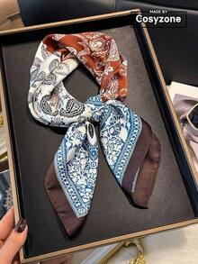 1pc Silk-Like Paisley Print 70cm Square Scarf, Versatile Bandana, Men Sunscreen Scarves, Headwrap Neck Wear - Nhiều màu - Xem 5