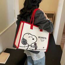 SNOOPY 1pc Cute PEANUTS Tote Bag, Large Capacity For Campus Commute & Daily Outings, Perfect Gift - Multicolor - View 5