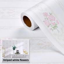 1卷加厚田园花卉图案贴纸，适用于客厅、卧室和电视背景墙装饰；易于移除。 - 田園小花 - 查看 8