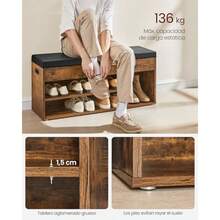 Shoe Racks - Marrn rstico - Görünüm 4