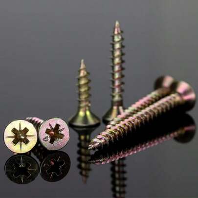 320pcs Countersunk Self-Tapping Screws, M4 16/20/25/30/35/40/45/50mm Multi-Size Specifications, Colored Cross Head Design, Multi-Functional And Durable, Suitable For Industrial, Home And Furniture Applications, A Perfect Father's Day Gift For Men