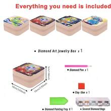 1pc Diamond Painting Kit With Zipper Jewelry Box, Mandala Flower Pattern, Non-Woven Fabric Material, Diamond Mosaic Cosmetic Box, Large Capacity, Suitable For Women's Holiday Gifts, Carnival Presents - View 4