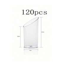 50/30/20/10个装透明塑料斜角杯，布丁果冻冰淇淋杯，甜点杯，派对婚礼餐饮用品食品容器，迷你甜点开胃菜杯，餐厅迷你开胃菜盛放杯，适用于派对、婚礼、餐饮、冰淇淋、布丁和食品容器，厨房用品 - 透明 - 查看 16